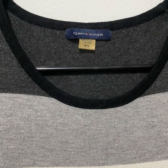 Tommy Hilfiger Black and White Fit and Flare Long Sleeve Dress - Picture 3 of 6